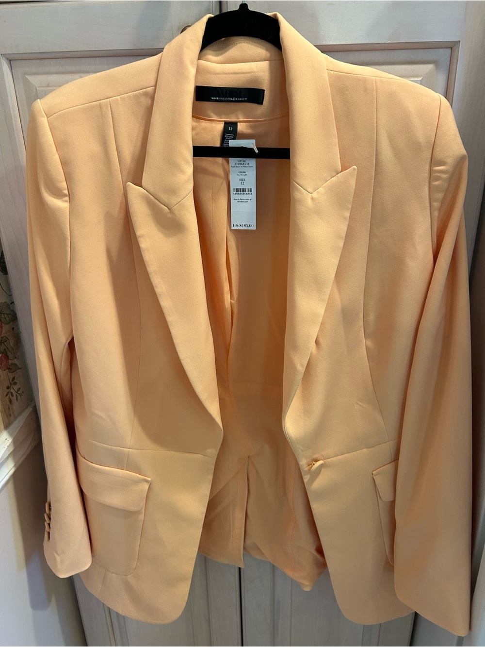 White House Black Market Light Orange Blazer Jacket Size 12 NWT